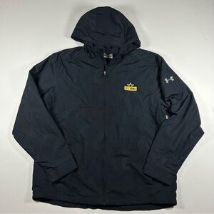 Under Armour Army Jacket Mens Large Black Embroidered Loose All Season Gear